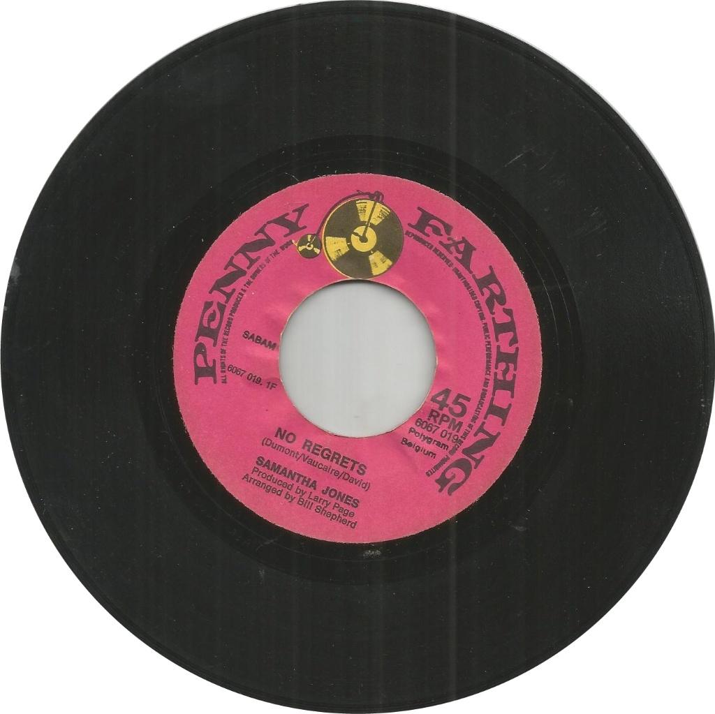 Samantha Jones – No Regrets / Never Mind (1971), Gebruikt, Originele persing, Single, Ophalen of Verzenden