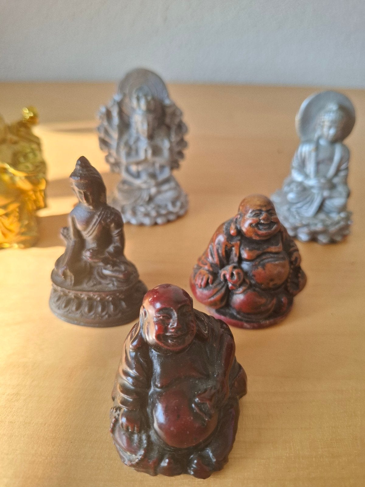 setje 6 kleine boeddha's, Ophalen of Verzenden