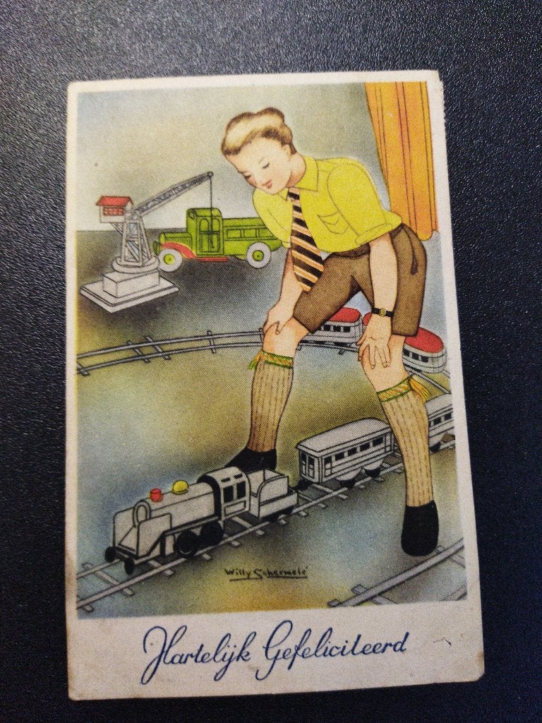 Ansichtkaart kinderkaart Willy Schermele, Ophalen of Verzenden, 1940 tot 1960, Gelopen, Kinderen