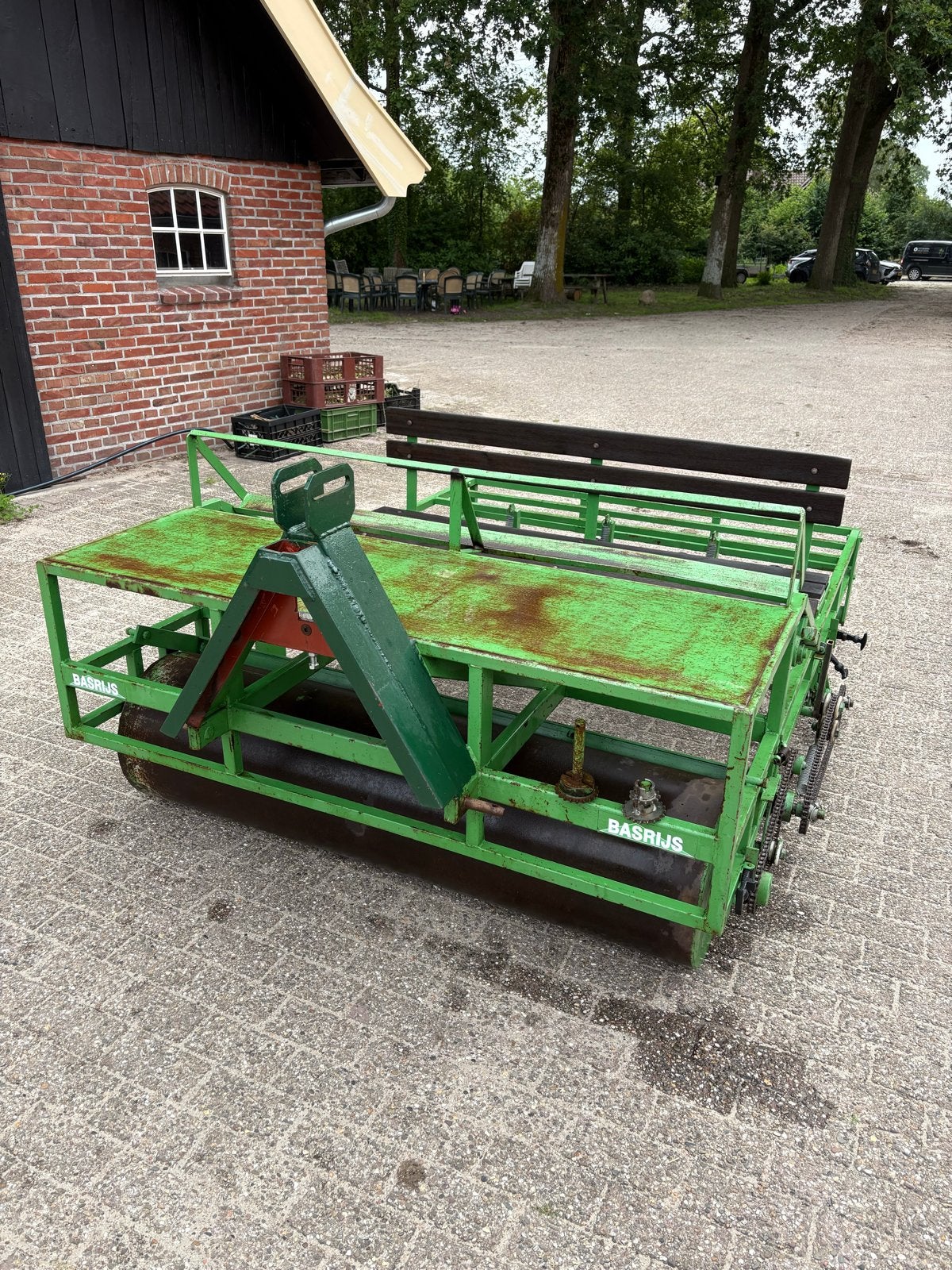Basrijs plantmachine met 4 elementen en beschermkap, Ophalen, Akkerbouw, Zaaien, Planten of Poten