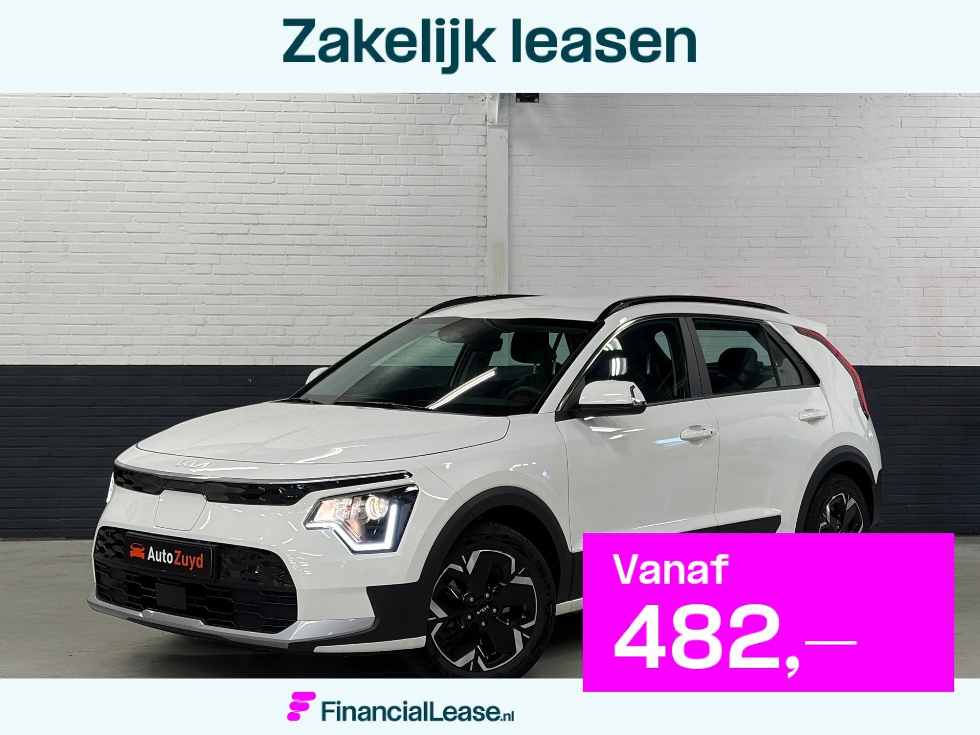 Kia Niro EV DynamicLine 64.8 kWh Warmtepomp / Stoelverwarmin, Stof, Gebruikt, Zwart, 1657 kg