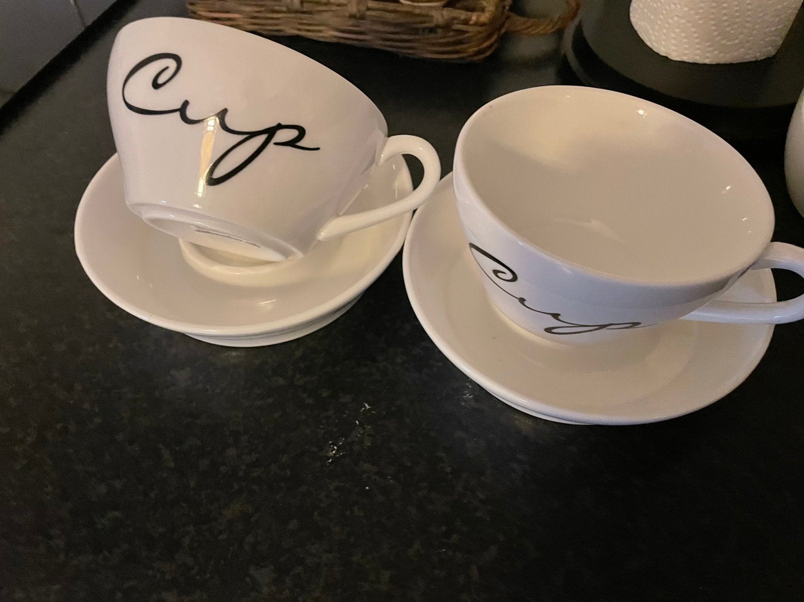 Riviera Maison kop en schotel, Huis en Inrichting, Keuken | Servies, Ophalen, Nieuw, Overige stijlen, Kop(pen) en/of Schotel(s)