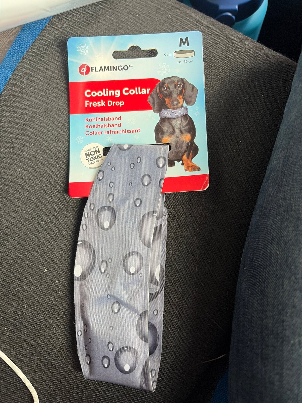 Koelband voor de hond, Ophalen