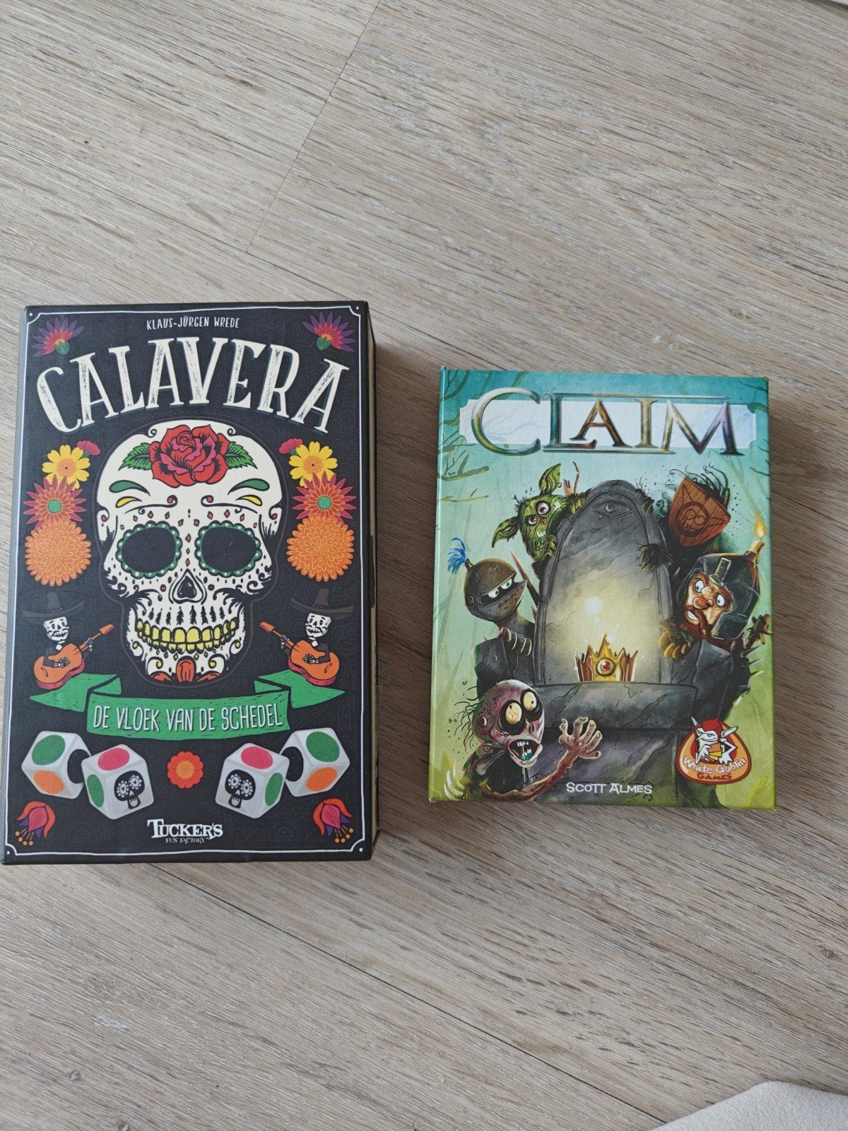 Calavera & Claim bordspellen - Zo goed als nieuw, Een of twee spelers, Ophalen of Verzenden, Zo goed als nieuw, White Goblin Games / Tuckers Fun Company