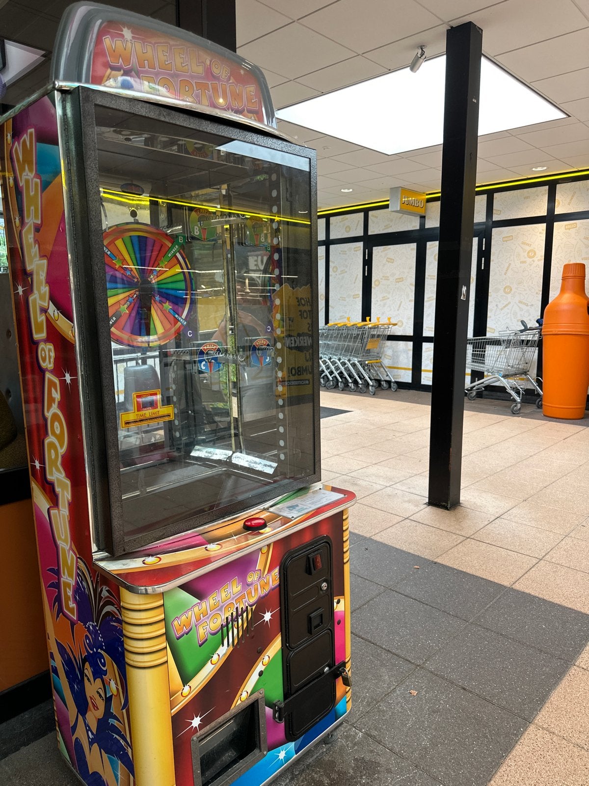 Wheel of Fortune Arcade Machine - Muntinworp, Verzamelen, Euro, Ophalen, Gebruikt, Met sleutels