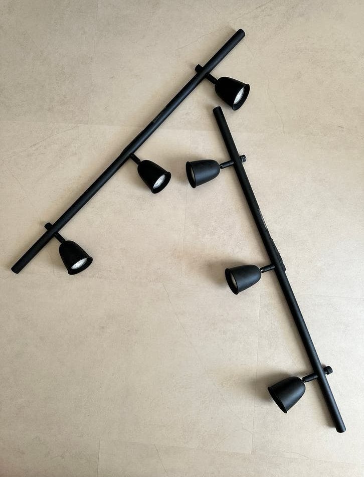 IKEA Skurup Plafondrail 3-spots zwart, Ophalen, Gebruikt, Metaal, GU10