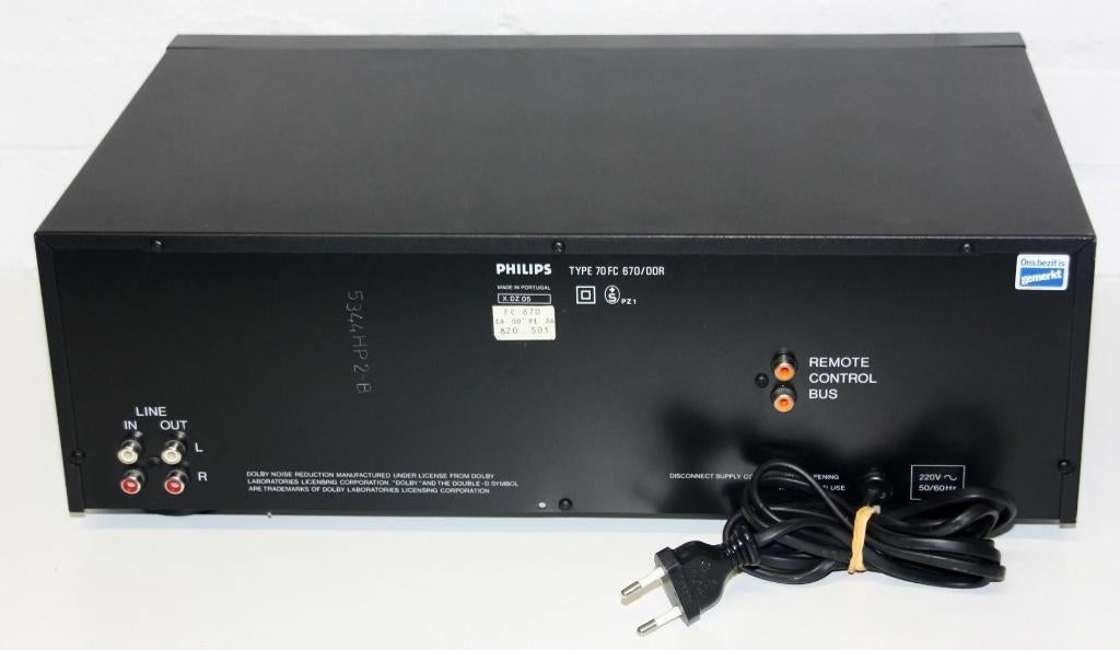 Philips dubbel cassettedeck FC670, Verzenden, Dubbel, Philips, Auto-reverse