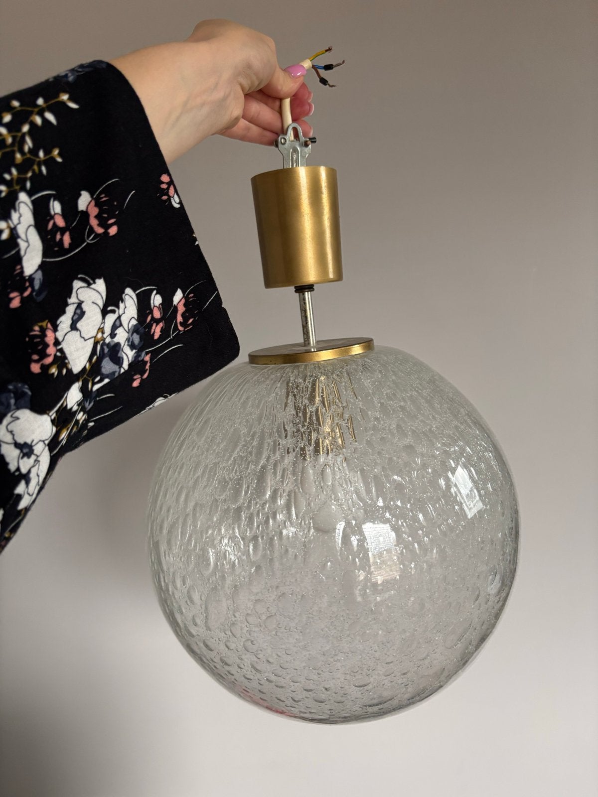 Vintage Doria Leuchten hanglamp, Ophalen of Verzenden