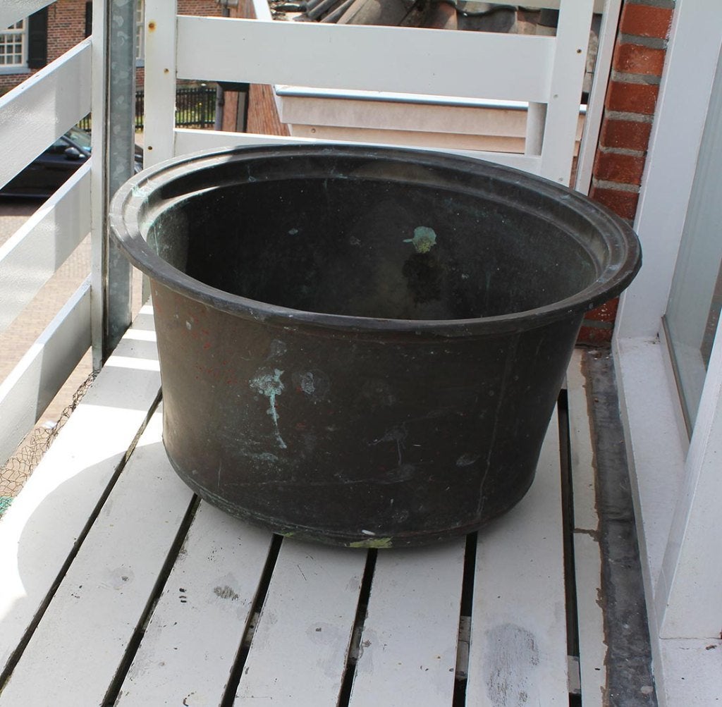 koperen bak / kookpot vintage / diameter 75 cm, Ophalen, Gebruikt, Metaal