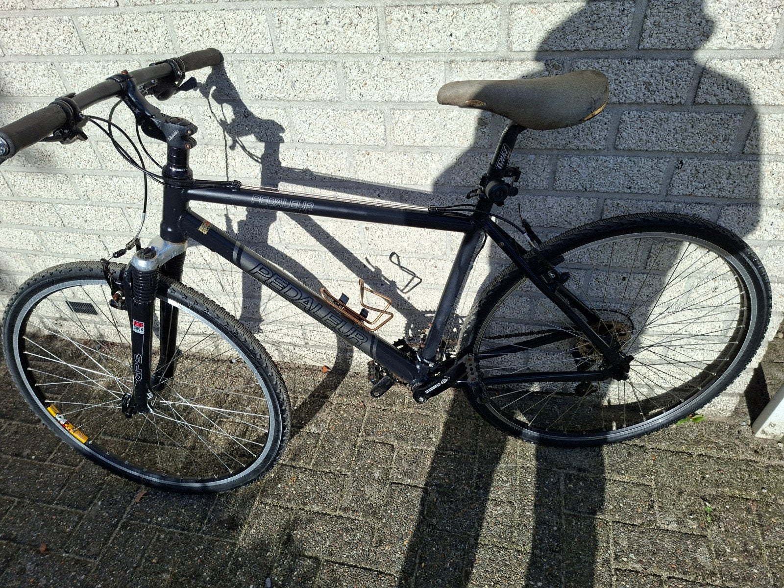 mountainbike pedaleur 28inch, Velgrem, Zo goed als nieuw, Handrem, Pedaleur