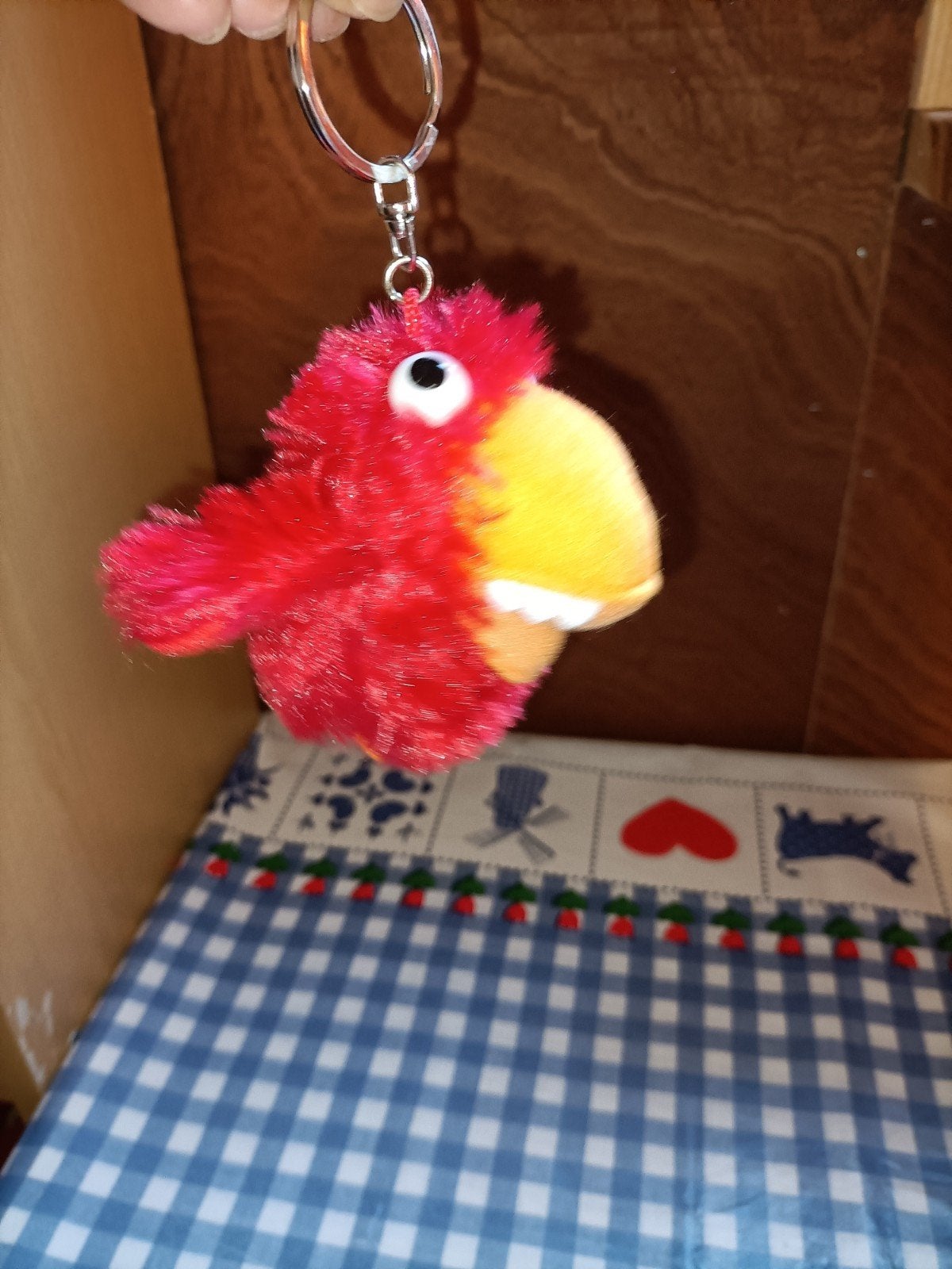 Croky sleutelhanger knuffeltje rood 9 cm, Ophalen of Verzenden, Zo goed als nieuw