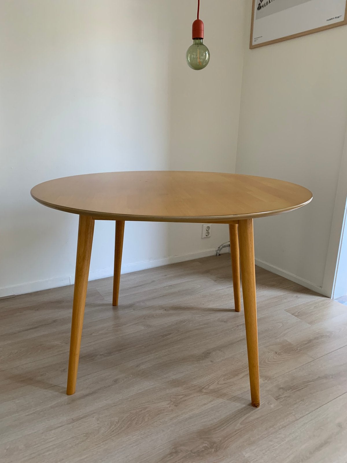 Ronde tafel, Huis en Inrichting, Tafels | Eettafels, Ophalen, Gebruikt, 100 tot 150 cm, Rond