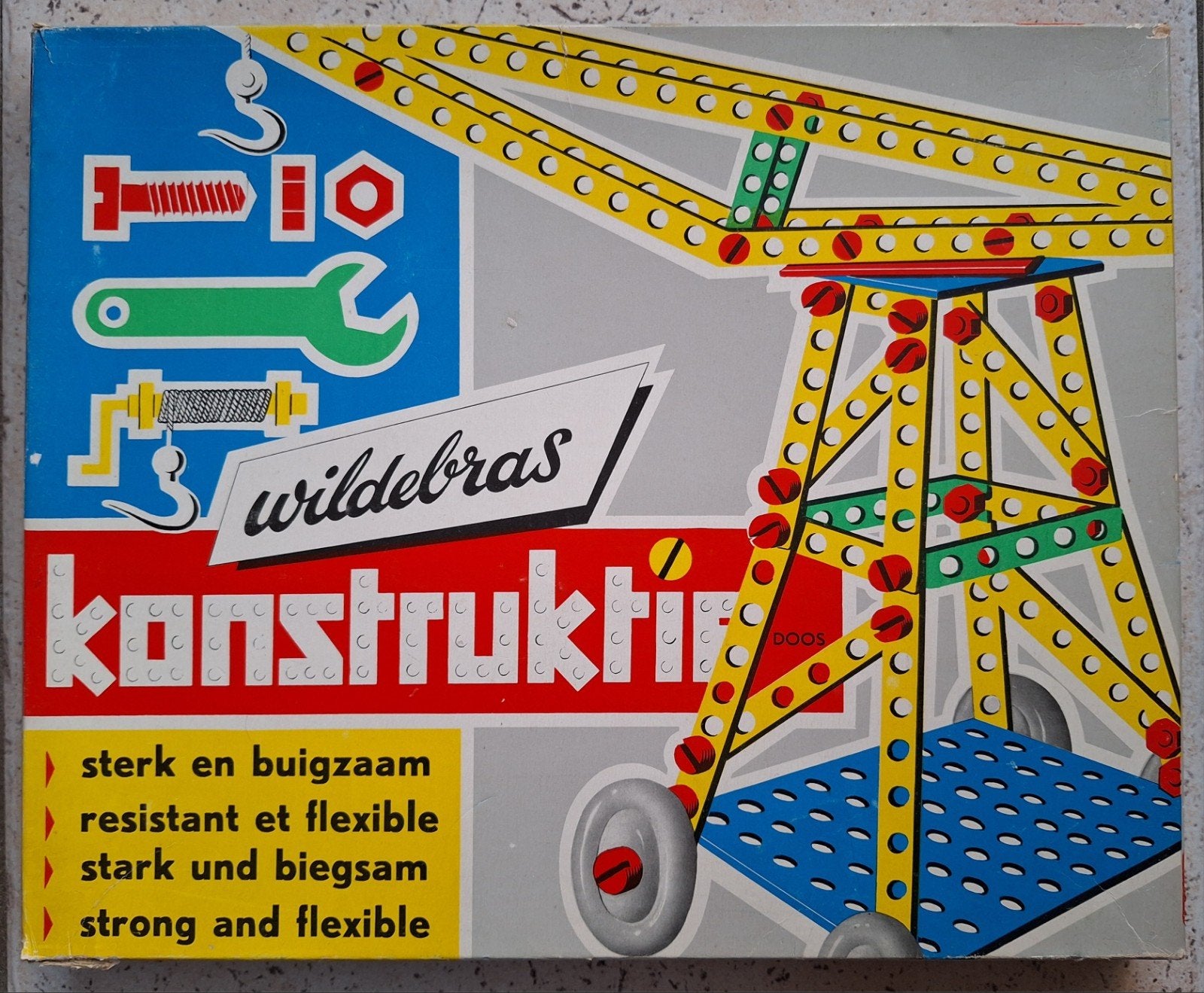 Wildebras Konstruktie 2 Bouwdoos - Vintage Speelgoed, Verzamelen, Ophalen of Verzenden, Zo goed als nieuw