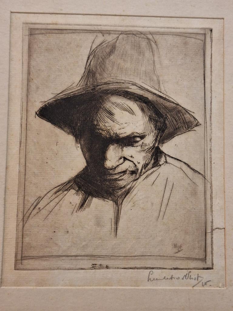 Ets Boer van Leendert van der Vlist, Antiek en Kunst, Ophalen of Verzenden