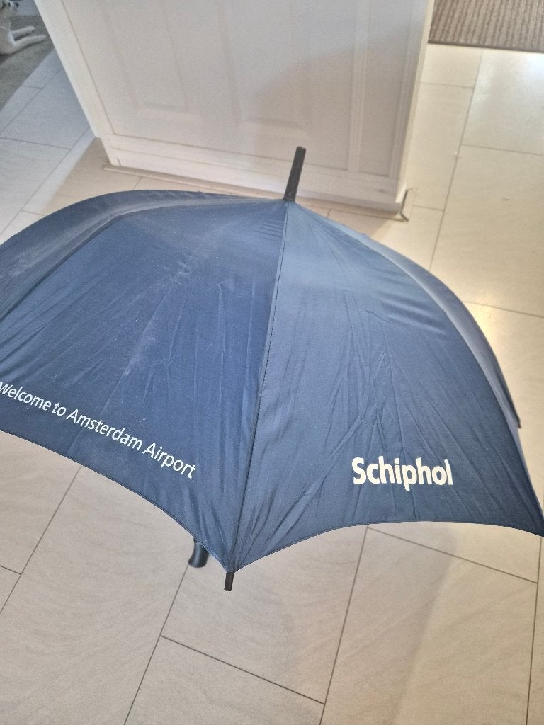 Nieuwe Schiphol paraplu - Voor de verzamelaar, Ophalen of Verzenden, Nieuw, Blauw