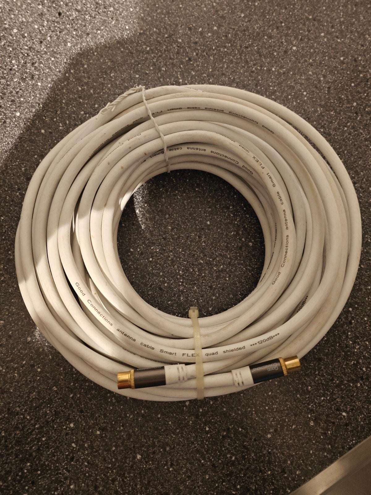 Audio kabel 120db 20m Hoogwaardig SmaEX Quad Shielded, Ophalen of Verzenden, Gebruikt, 10 meter of meer, Coaxiale kabel