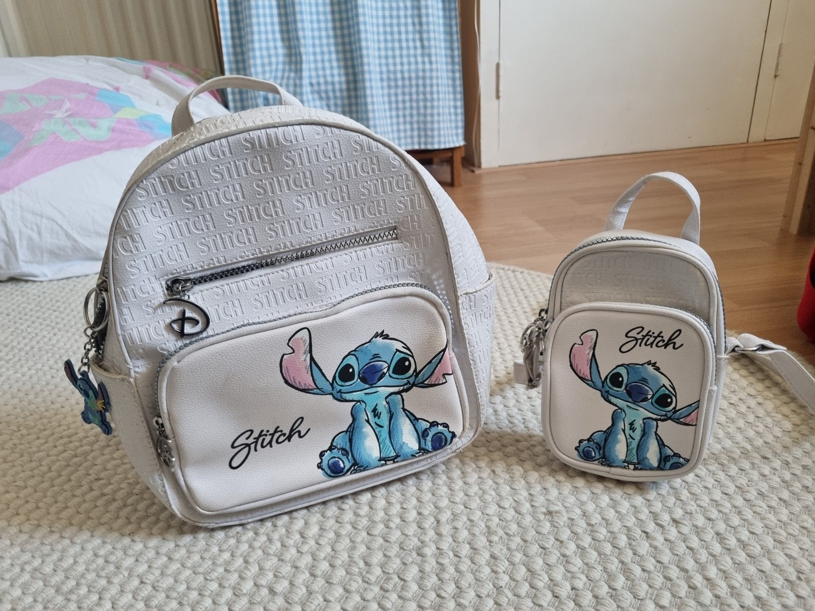 Disney Stitch Rugzak en Handtasje Set - Luxe Lila, Gebruikt, Minder dan 30 cm, Disney of Dora, Ophalen of Verzenden