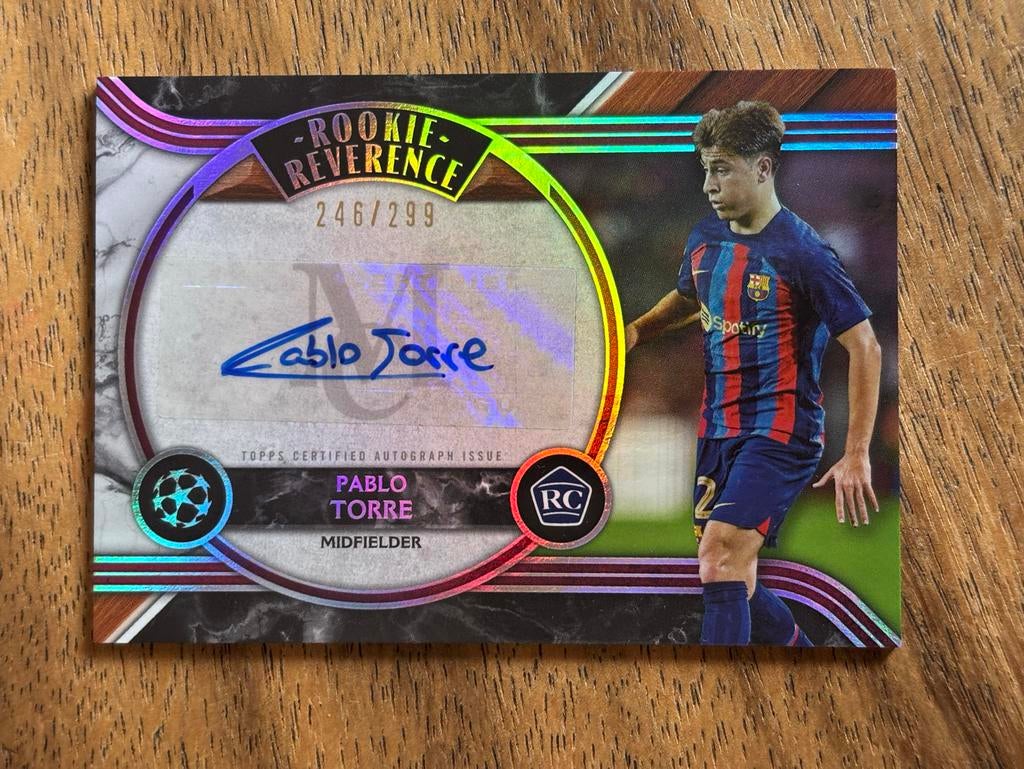 Pablo Torre Rookie Reverence Autograph Kaart FC Barcelona, Ophalen of Verzenden, Nieuw, Buitenlandse clubs, Spelerskaart