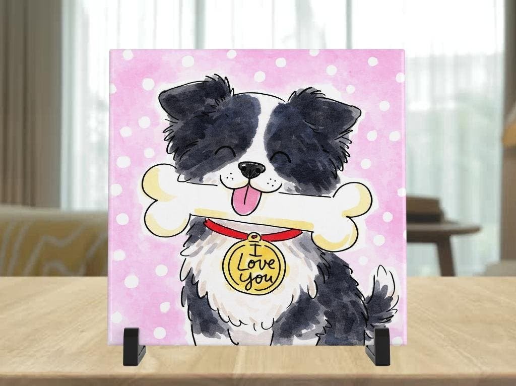 Border Collie Tegel - Blond Stijl, Verzenden, Nieuw