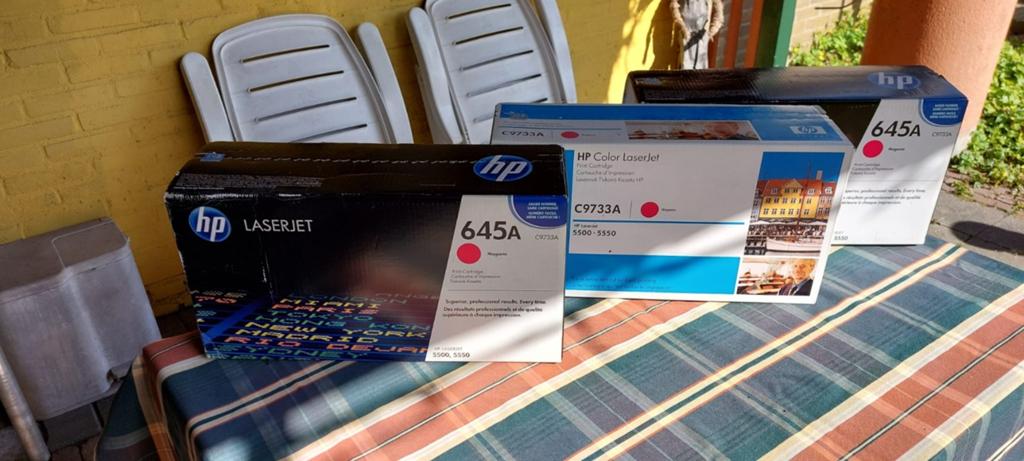 3x HP Color LaserJet Magenta 645A (C9733A) Toner, Ophalen of Verzenden, Nieuw, Toner, HP