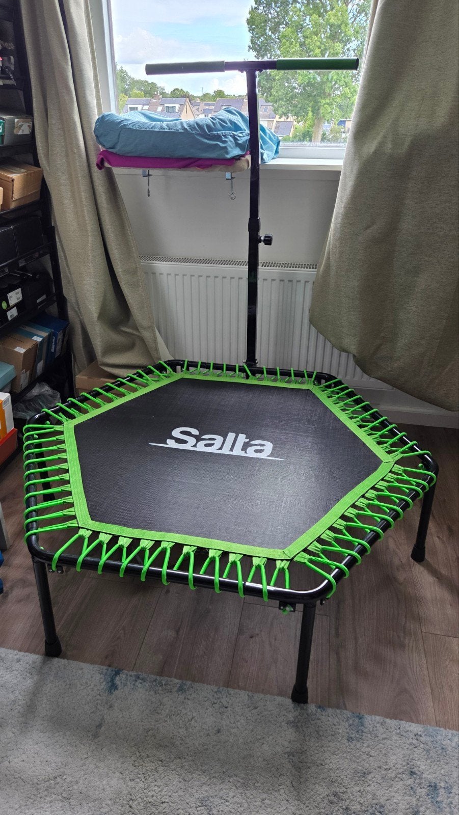 Salta Fitness Trampoline met handvat, Ophalen, Zo goed als nieuw