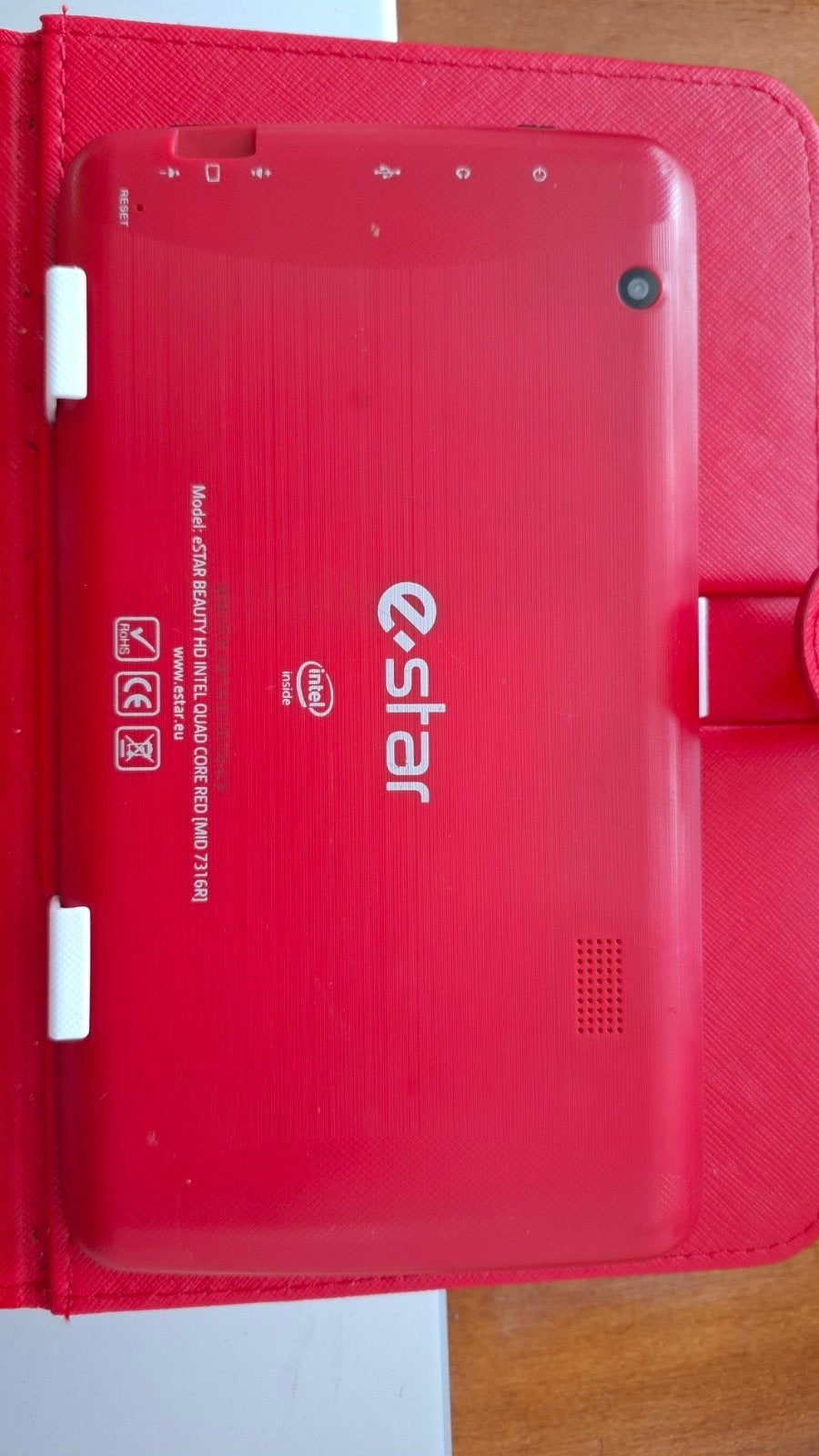 E-Star Beauty HD Intel Quad Core Tablet met toetsenbord, Ophalen of Verzenden, E-Star, Beauty HD Intel Quad Core RED MD731GR, Wi-Fi