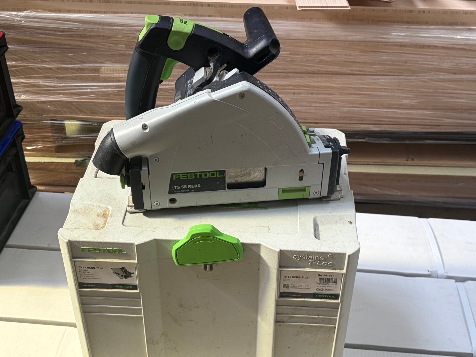 Festool TS55 REBQ, Doe-het-zelf en Verbouw, Gereedschap | Zaagmachines, Invalzaag, Ophalen of Verzenden, Zo goed als nieuw, 30 tot 70 mm