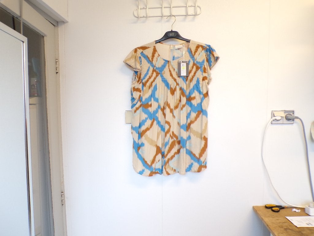 Zomerse top beige/blauw/bruin Only Carmakoma 48 nieuw! (2x), Kleding | Dames, Grote Maten, Meerkleurig, Nieuw, Nvt, Nvt