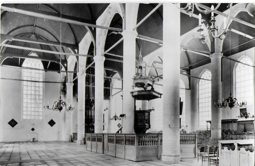 Ongelopen ansichtkaart interieur westerkerk enkhuizen Q1068, Ophalen of Verzenden, 1980 tot heden, Gelopen, Noord-Holland