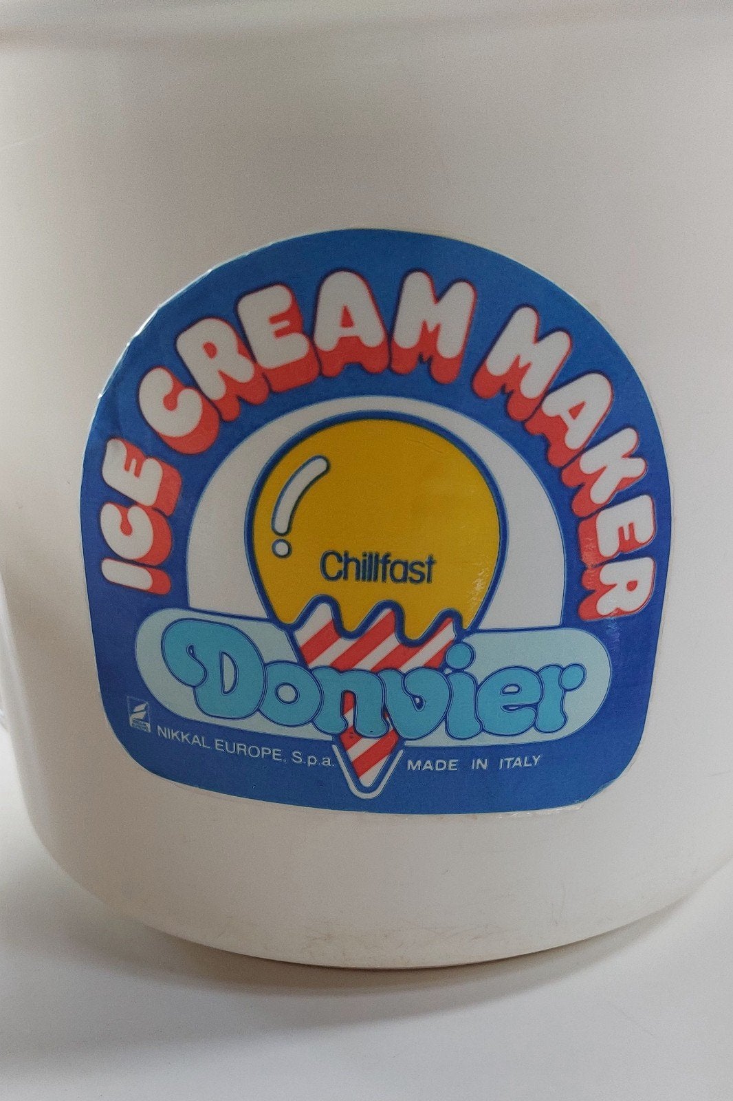 Donvier Chillfast IJsmachine - Vintage Handmatige IJs Maker, Overige typen, Ophalen of Verzenden, Gebruikt, Overige materialen