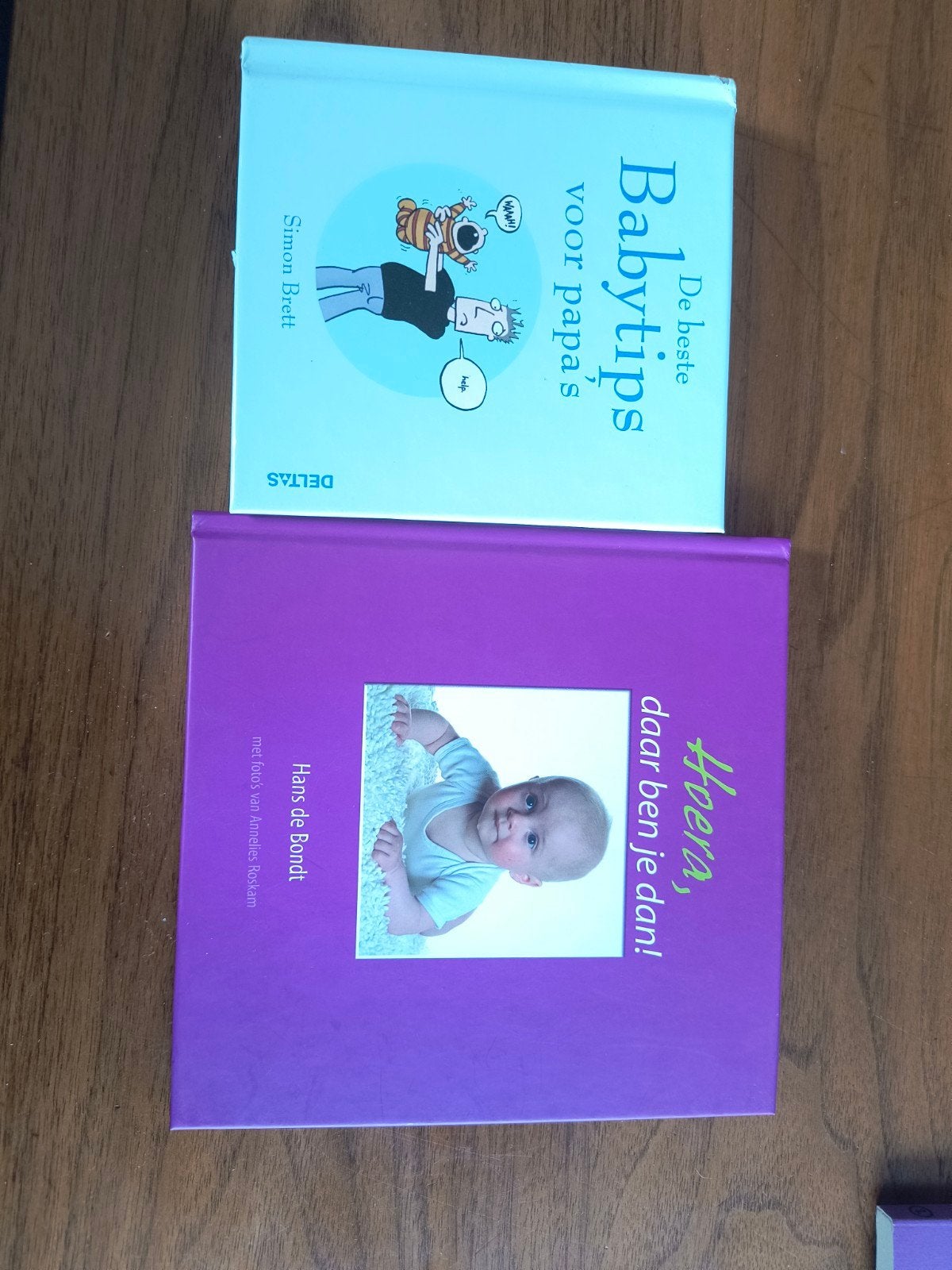 2 Boekjes: Babytips voor papa's & Hoera, daar ben je dan!, Kinderen en Baby's, Ophalen of Verzenden, Zo goed als nieuw, Kraamcadeau
