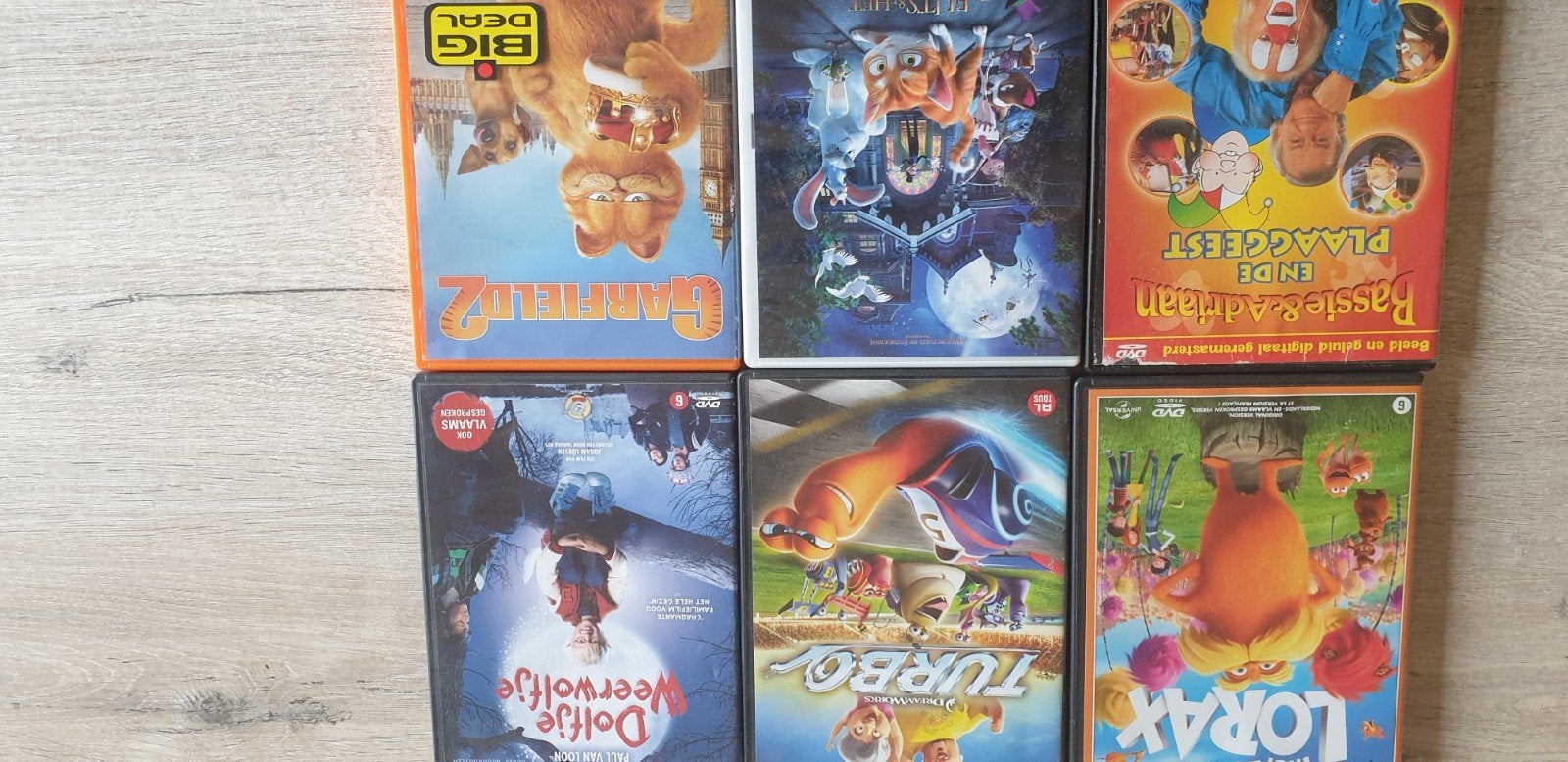 DVD Collectie: Garfield, Bassie & Adriaan, Turbo, Lorax, Ophalen, Gebruikt, Animatie, Verzamelbox