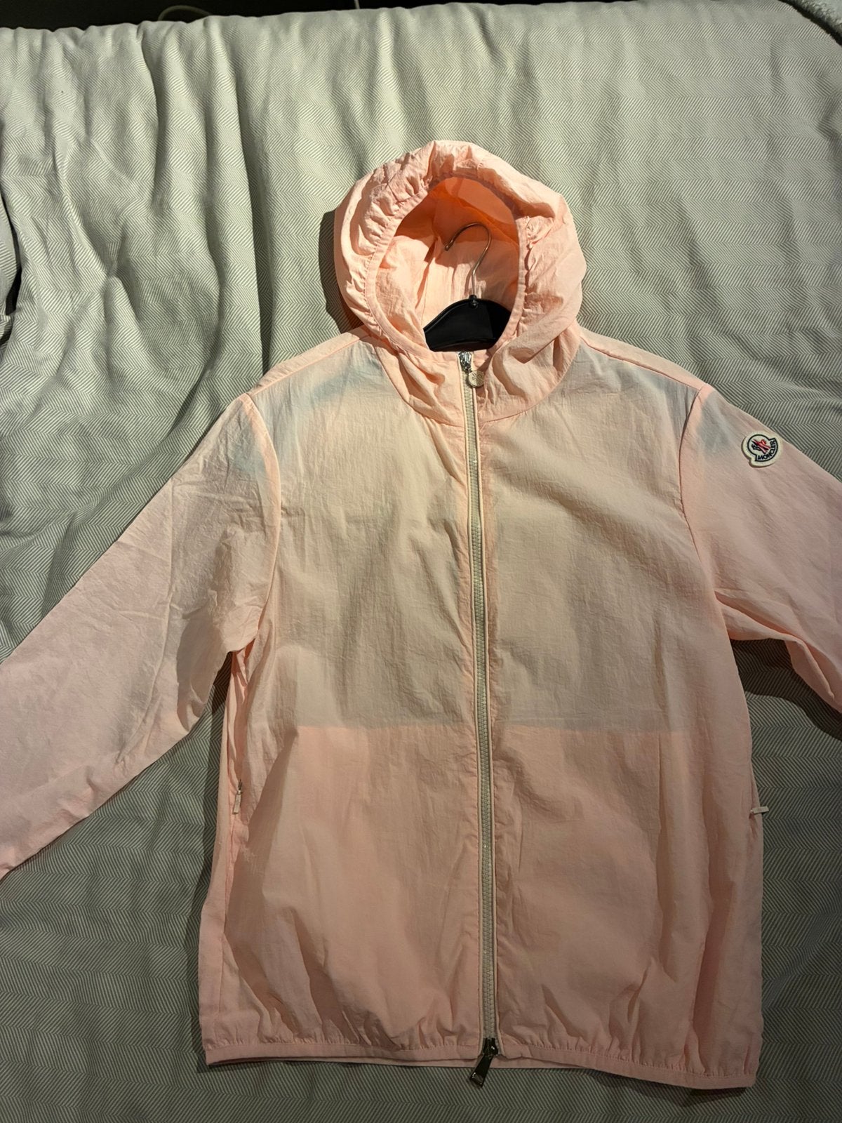 Moncler windbreaker, Kleding | Heren, Jassen | Zomer, Verzenden, Zo goed als nieuw, Maat 46 (S) of kleiner, Roze