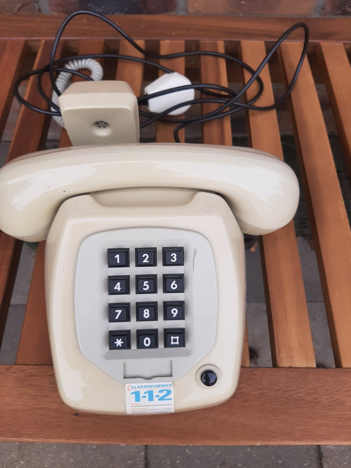 Vintage druktoetstelefoon - Jaren '80 design, Ophalen of Verzenden, Gebruikt