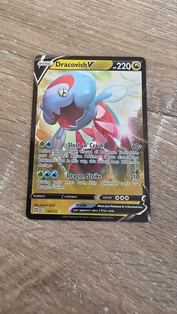 Pokémon Kaart: Dracovish V (114/172) - Brilliant Stars, Ophalen of Verzenden, Zo goed als nieuw, Losse kaart