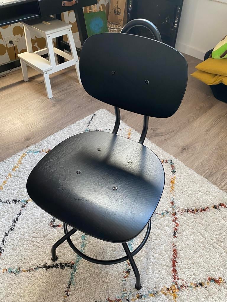 Ikea burostoel zwart hout Kullaberg, Ophalen of Verzenden, Zo goed als nieuw, Zwart