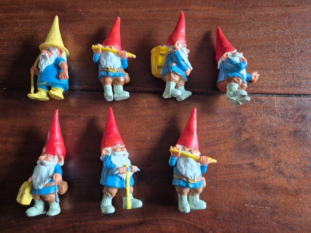 Kabouter 7 stuk, Verzamelen, Beelden en Beeldjes, Ophalen of Verzenden, Gebruikt, Fantasy