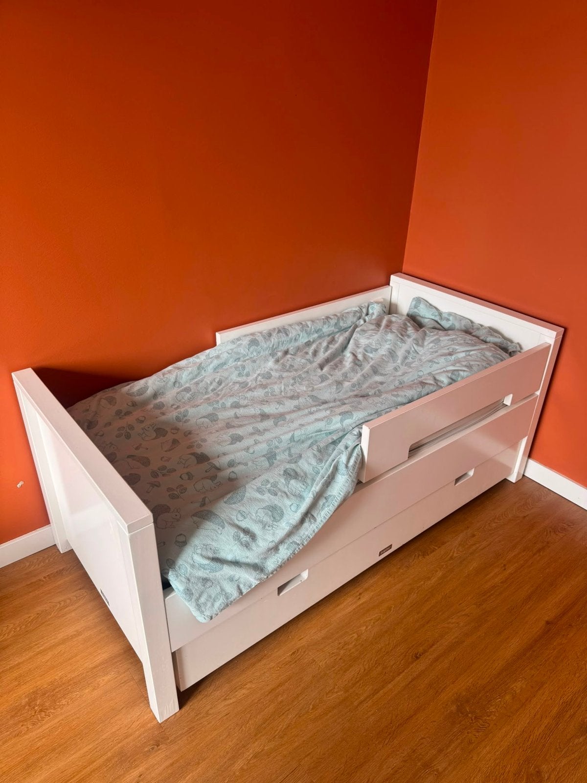 Bopita Peuterbed met lades  incl. Matras, Ophalen, Gebruikt, 70 tot 85 cm, 140 tot 160 cm