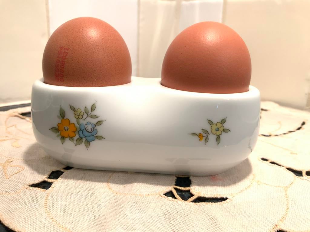 Noritake eierdopje met bloemmotief, Ophalen of Verzenden, Zo goed als nieuw