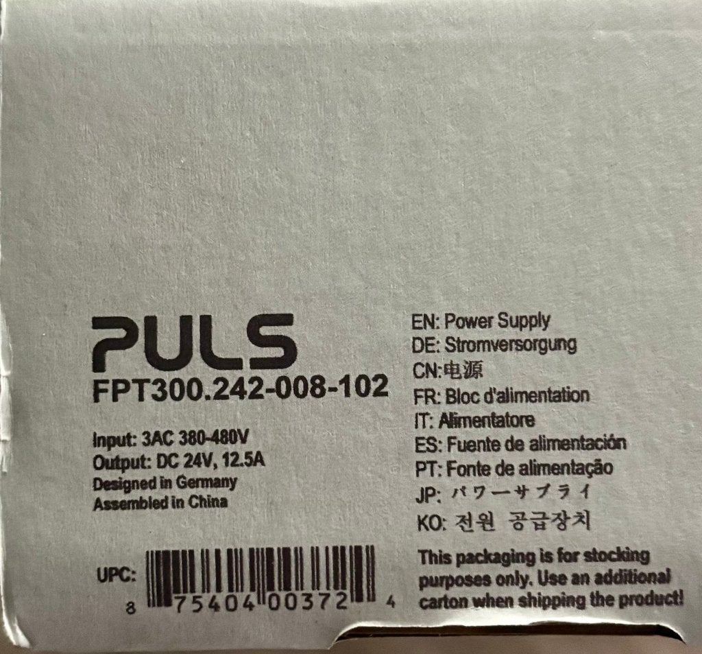PULS - Power Supply - 24 VDC - 300 W - FPT300.242-008-102, Www.pulsepower.com, Nieuw, Ophalen of Verzenden, Www.pulsepower.com
