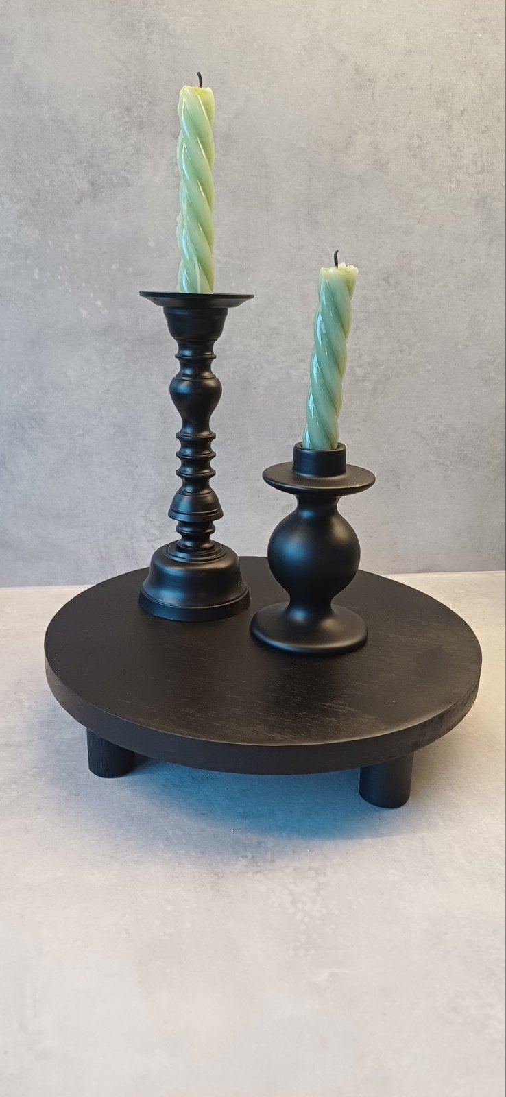 Zwart decoratie plateau, Ophalen, Hout, Landelijk, Gebruikt