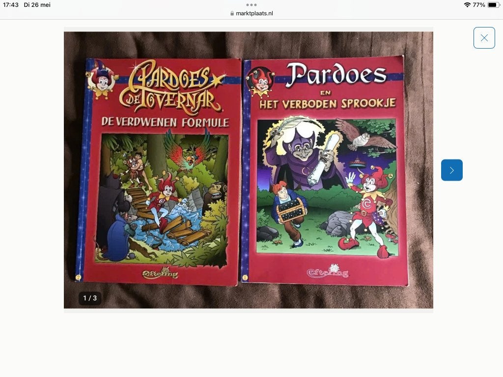 Volledige 2-delige Efteling uitgaves Pardoes + extraatje, Ophalen of Verzenden, Zo goed als nieuw, Overige typen