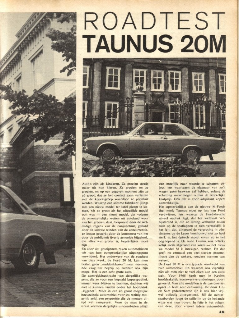 Autovisie test Ford Taunus 20M 1967, Ophalen of Verzenden, Gelezen, Ford