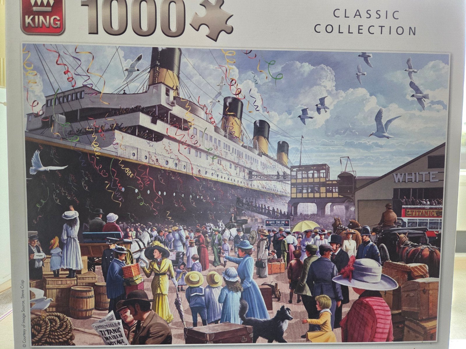 King Legpuzzel Titanic 1000 stukjes, Ophalen of Verzenden, 500 t/m 1500 stukjes, Zo goed als nieuw, Legpuzzel