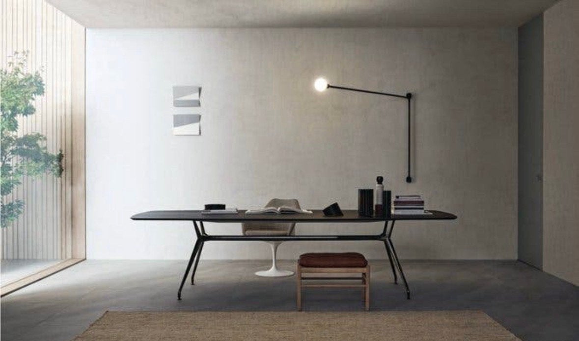 Rimadesio Manta design eettafel 240 cm – Grafite Opaco, Ophalen, 200 cm of meer, Vijf personen of meer, Ovaal