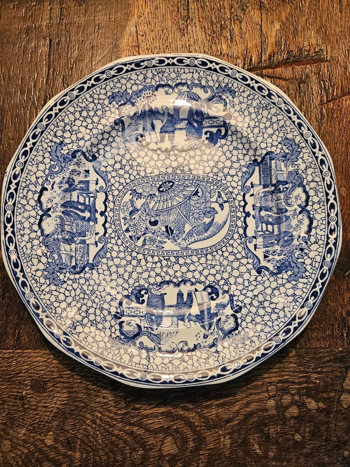 Antiek William Adams Bord - Chinees Patroon 1780, Ophalen of Verzenden
