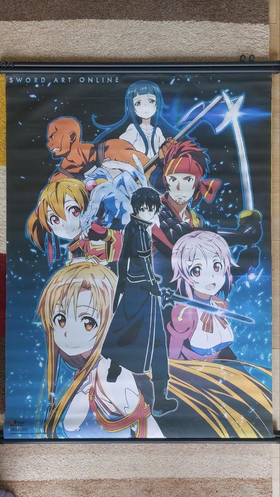 Sword Art Online anime rolposter 80x110cm, Verzamelen, Ophalen, Rechthoekig Staand, Zo goed als nieuw, Canvas of Doek