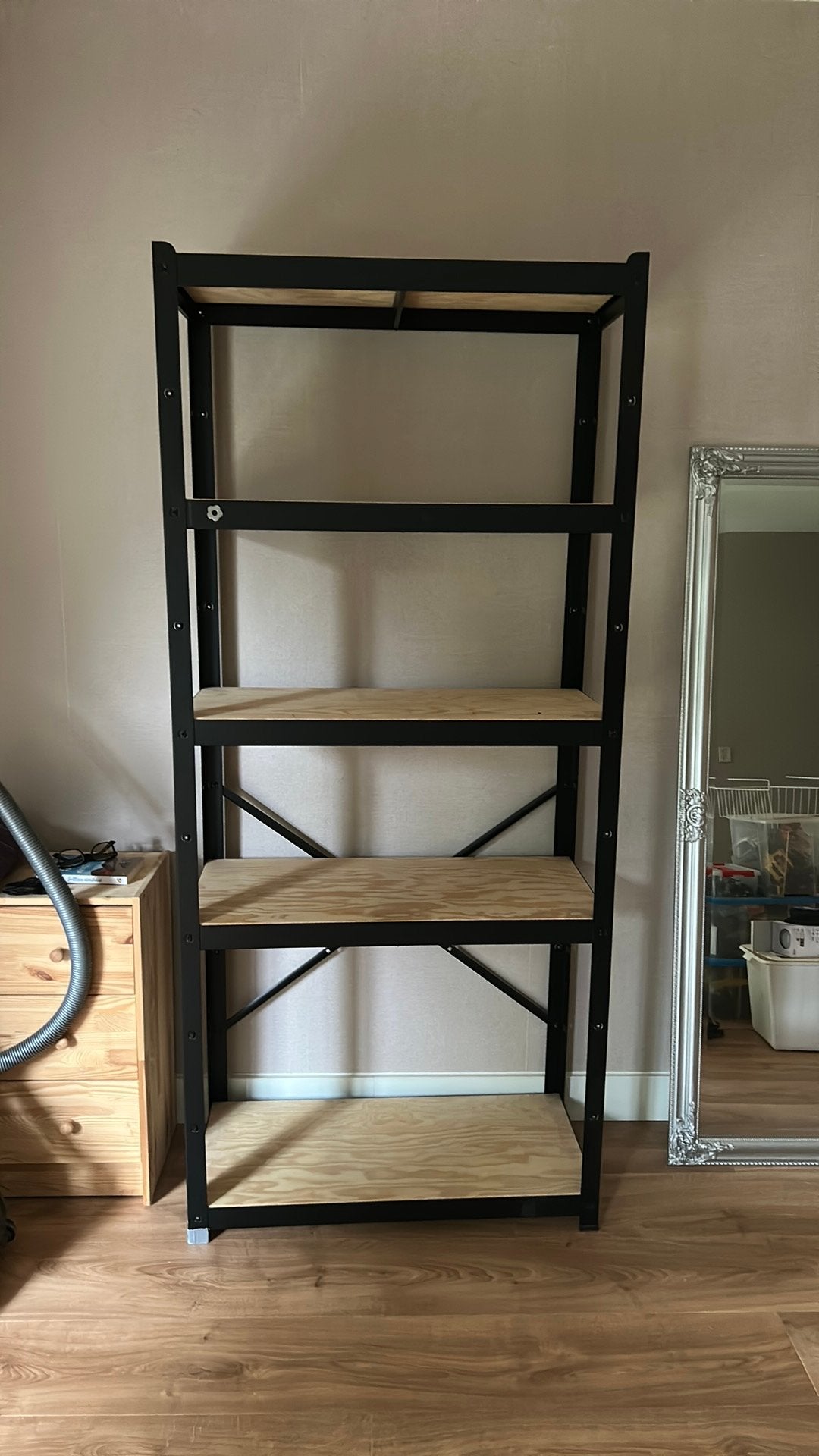 Ikea Bror open kast met houten planken, Ophalen, Zo goed als nieuw