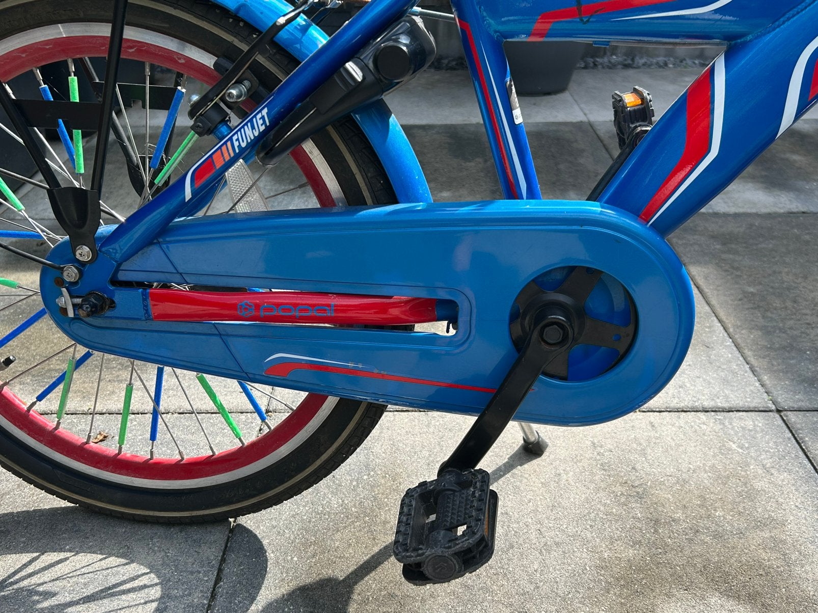 Funjet kinderfiets, Ophalen, Gebruikt, Terugtraprem, 16 tot 20 inch