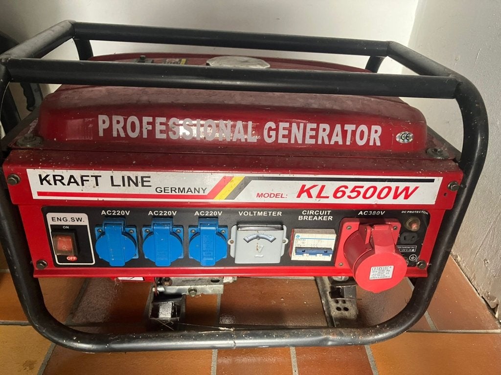 Kraft Line KL 6500W generator-niet werkend, Ophalen, Gebruikt